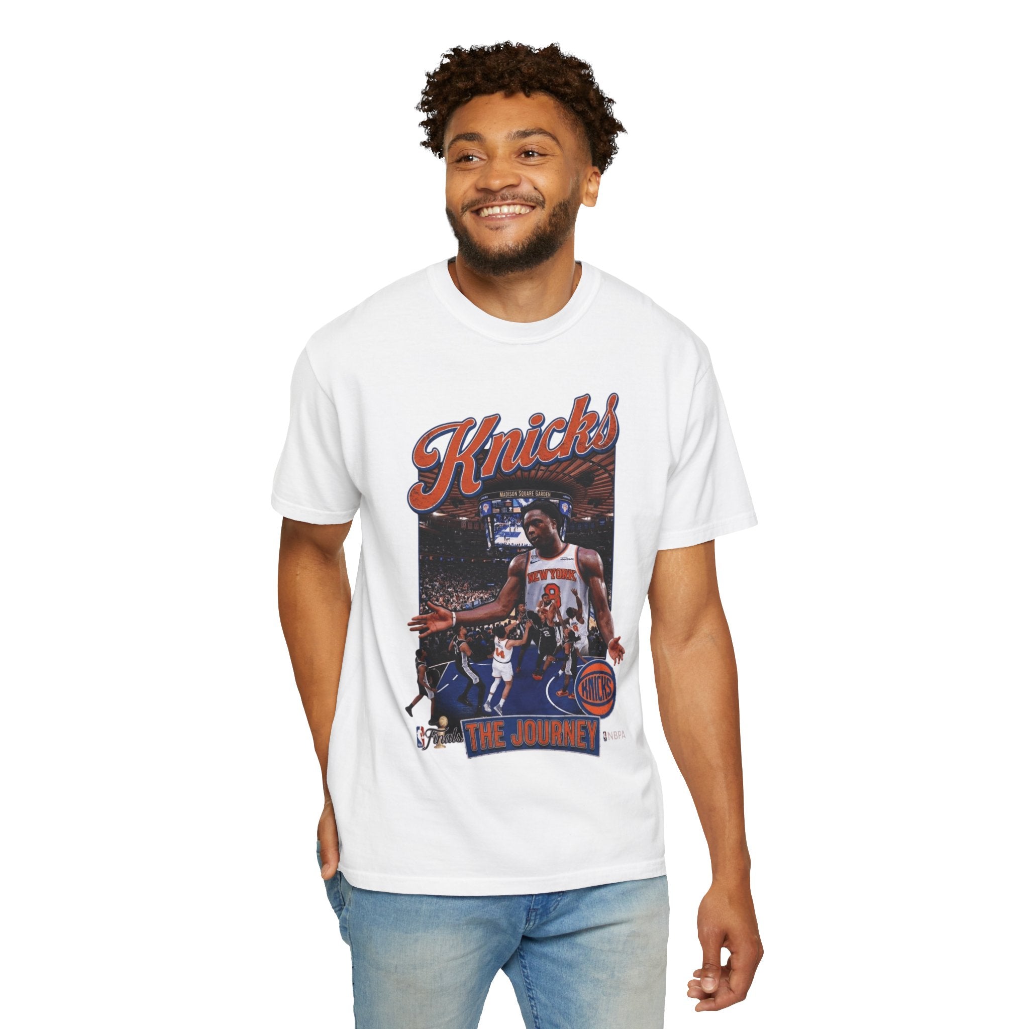 OG Knicks Vintage Graphic T-Shirt — 'The Journey' Basketball Fan Tee